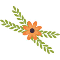 jardin de fleurs avec des feuilles png