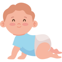 cute little baby crawling png