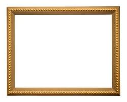 vintage horizontal golden wooden picture frame photo