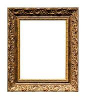 old vertical wide carved bronze wood picture frame photo