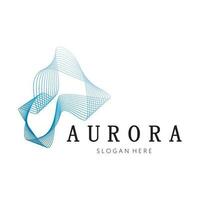 aurora logo design icon illustration vector template