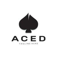 ace logo design for casino poker app games vector