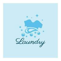 simple creative laundry logo, with the concept of a clothes or clothes washing machine, foam. water drops, logo for washing, clothes deodorizer, badge, company vector