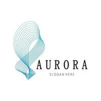 aurora logo design icon illustration vector template