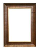 classic vertical brown wide wooden picture frame photo