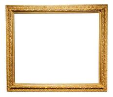 old horizontal gold carved wooden picture frame photo