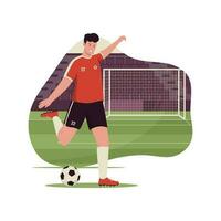 Soccer player vector illustrations