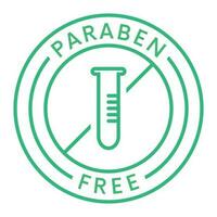 Paraben Free Badge, Stamp, A Group of Synthetic Chemicals, Emblem, Logo, Label For Health and Medical, Skincare, Cosmetic Product, Packaging Design Elements Vector Illustration