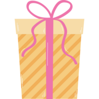 yellow gift box present png