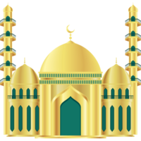 muslim mosque golden facade png