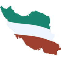 iranische Flagge auf der Karte png