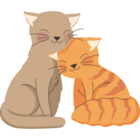 chats animaux couple amour png