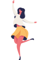 woman dancing with skirt png