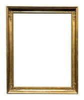 old vertical narrow rococo bronze picture frame photo
