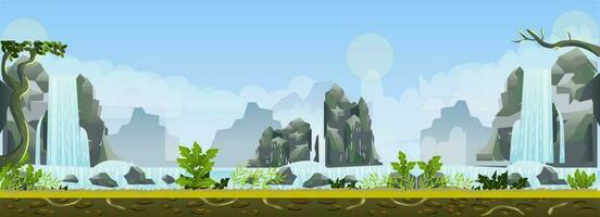 Waterfall Game Background vector