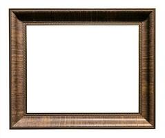 old horizontal wide brown wooden picture frame photo