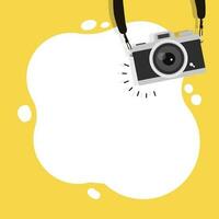 hang camera with copy space frame vector