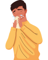 man sick with flu png