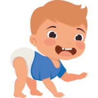 poco bambino ragazzo strisciando png