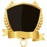 corona y escudo dorado png