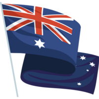 bandeira australiana no mastro png