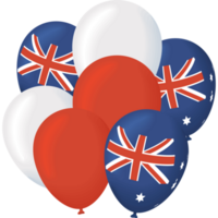 bandeira australiana em balões de hélio png