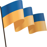 Bandera de Ucrania en el poste png