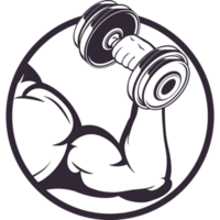 strong arm lifting dumbbell png