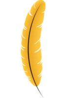 pluma pájaro color amarillo png