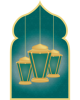 arabic lamps hanging in frame png