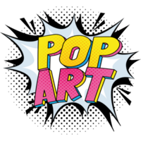 pop art lettering poster png