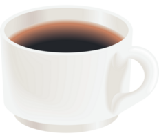 café en taza blanca png