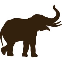 elefante selvaggio animale silhouette png