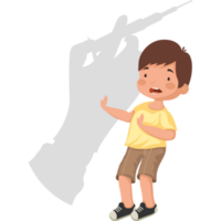 little boy with trypanophobia png