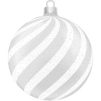 boule de noel argentée png