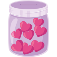 charity jar with hearts png
