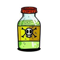 hand drawn poison medicine and spoon vector. vector illustration that is easy to edit and use for all purposes.