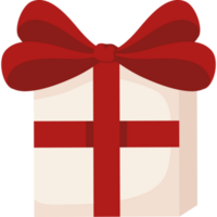 gift white with red ribbon png