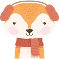 cute fox winter animal png