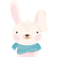 animal d'hiver lapin mignon png