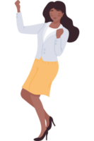 afro elegant affärskvinna fira png