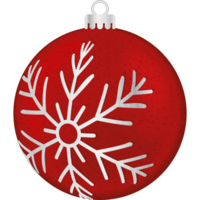 christmas ball with snowflake png