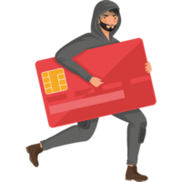 hacker with credit card png