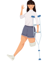 invalid woman without leg png