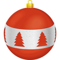 Natale palla con alberi png