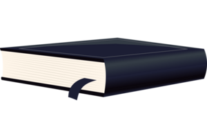 black text book library png