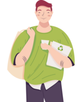 contento ecologo uomo sorridente png