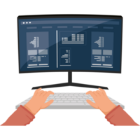 hands developer with desktop png