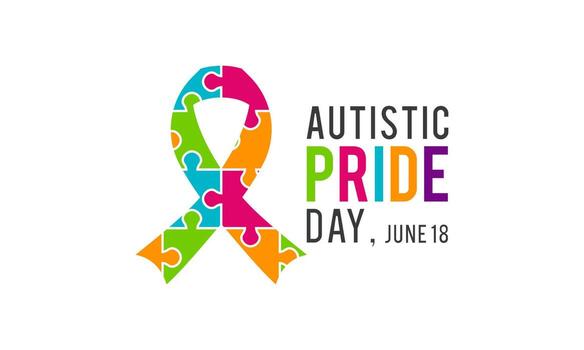 Vector illustration of autistic pride day on 18th june. Autistic pride day design element isolated on a white background.