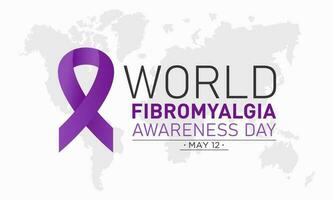 World Fibromyalgia Awareness Day. May 12. Vector illustration on the theme of world fibromyalgia and chronic fatigue syndrome awareness day banner design.